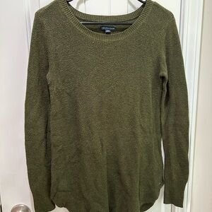American Eagle Outfitters Forest Green Crew Neck Sweater
